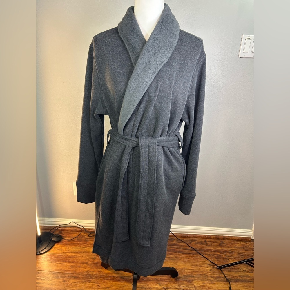 UGG Duffield Shawl Collar Robe – Super Soft Fleece – Gray – Size XL - Picture 2 of 9